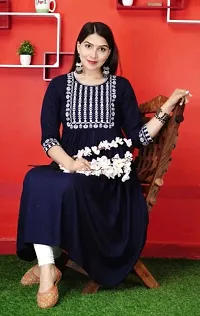 Stylish Embroidered Rayon Anarkali kurti For Women And Girls-thumb3