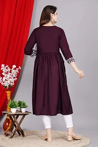 Trendy Designer Rayon Embroidered Anarkali Kurti-thumb2