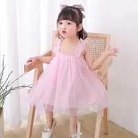 Stylish Net Solid Frocks for Baby Girls-thumb2