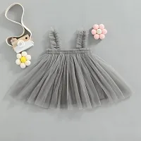 Stylish Net Solid Frocks for Baby Girls-thumb1