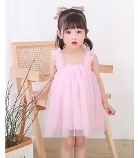 Stylish Net Solid Frocks for Baby Girls-thumb1