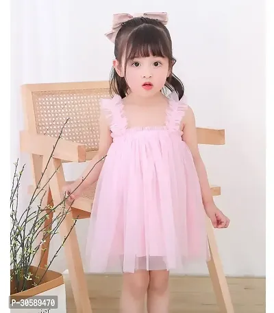 Stylish Net Solid Frocks for Baby Girls-thumb2