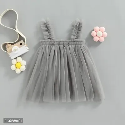 Stylish Net Solid Frocks for Baby Girls