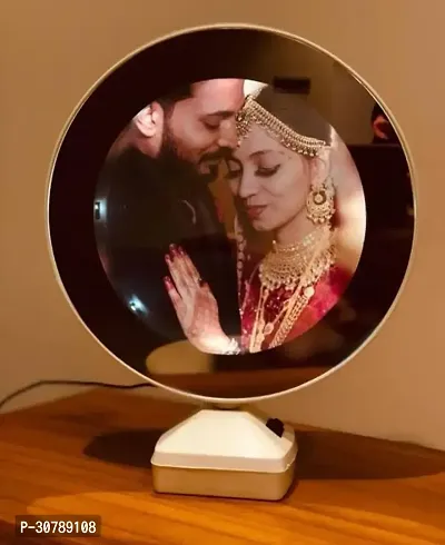 Mirror LED Round Photo Frame