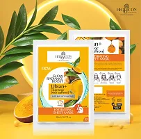 Herbicon Ubtan Face Sheet Mask with Turmeric and Saffron for Skin Brightening - 20 g (Pack of 2)-thumb2