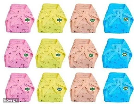 Colorful high quality New Born Baby Cotton NAPPY/Langot/Diaper KIDS 100% Pure Cotton Premium pack of 12-thumb0
