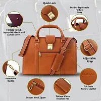 Leather Handmade Men  Women Laptop Bag Cross Over Shoulder Messenger Bag Office Bag-thumb1