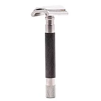 Double Edge Safety Razor |Stainless Steel 304| Closed Comb| Gunmetal Finish + 5 Blades Free-thumb3