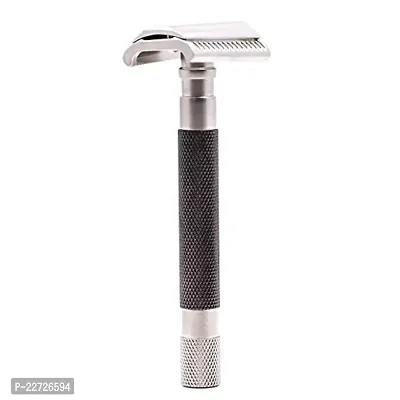 Double Edge Safety Razor |Stainless Steel 304| Closed Comb| Gunmetal Finish + 5 Blades Free-thumb4