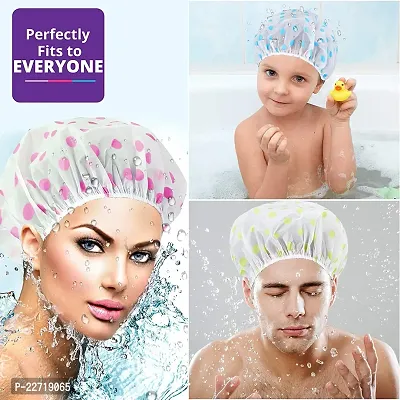 Alpha International Reusable Shower Cap For Women  Mens(Pack Of 3 Pcs)-thumb5