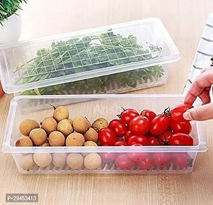 Anshri Pack Of 2 Airtight Lid Freezer Storage Containers For Fish, Meat, Vegetables, Fruit