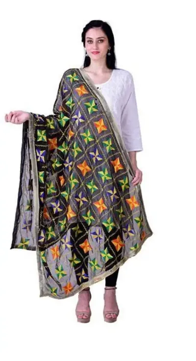 Trendy Women's Chiffon Embroidered Dupatta