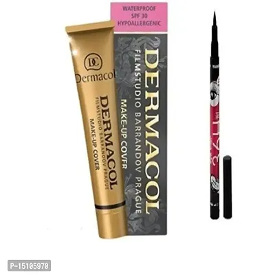 dermacol makeup cover foundation cream  eyeliner sketch