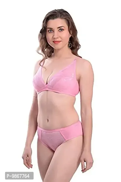 Dhurva Sales Women Cotton Bra Panty Set for Women Lingerie Set Bra Panty Set Bra Panty Set for Women with Sexy Bra Panty Set for Women (Pink,Blue,Yellow, 36)-thumb3