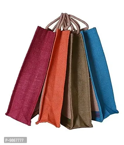 DHRUVA SALES Handi Craft Collection Covers Eco-Friendly Jute Water Bottle Bag with Handles-thumb5