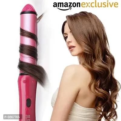 DHRUVA Sales Hair Beauty Set Curler and Hair Straightener (Multicolour)-thumb2