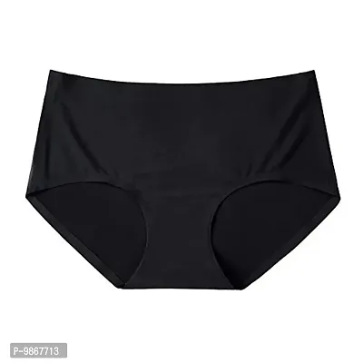 Buy Dhruva Sales Women's Invisible Seamless Ice Cool Mid Rise Cotton No  Show Laser Cut Hipster Panties (Black-Skin, M) Online In India At  Discounted Prices