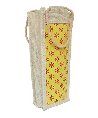 DHRUVA SALES Handi Craft Collection Covers Eco-Friendly Jute Water Bottle Bag with Handles-thumb1