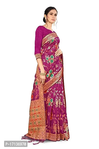 Stylish Art Silk Wine Woven Design Saree with Blouse piece-thumb2