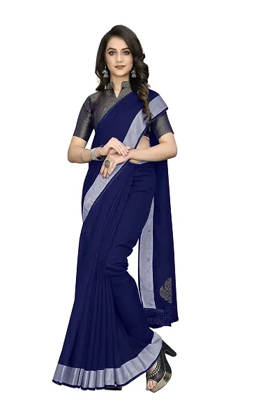 New In Cotton Saree without Blouse piece 