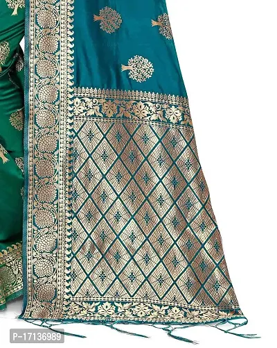 Stylish Art Silk Blue Woven Design Saree with Blouse piece-thumb4