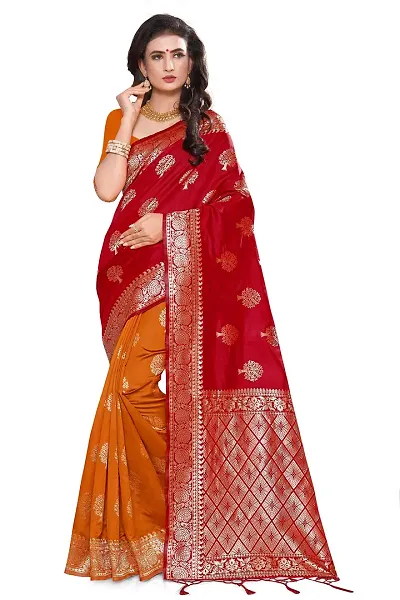 Stylish Art Silk Saree with Blouse piece For Women