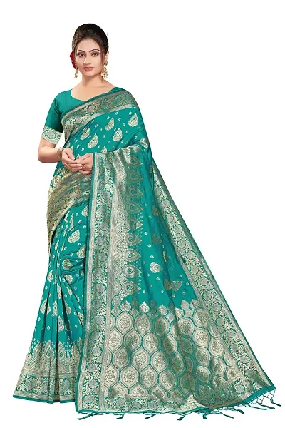 Elegant Light Art Silk Saree with Blouse piece