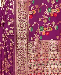 Stylish Art Silk Wine Woven Design Saree with Blouse piece-thumb4