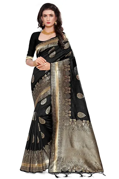 Must Have Silk Blend Saree with Blouse piece 