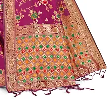 NITYA Women's Banarasi Art Silk Saree With Blouse (NT-32.001.03_Wine)-thumb4