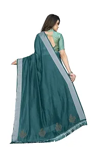 Panchaamrit Bhagalpuri Cotton Linen Saree/Ethnic Wear Saree - (Rama)-thumb3