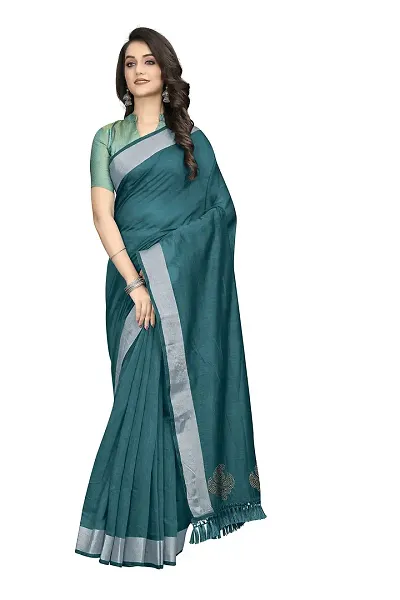 Panchaamrit Bhagalpuri Linen Saree/Ethnic Wear Saree - (Rama)