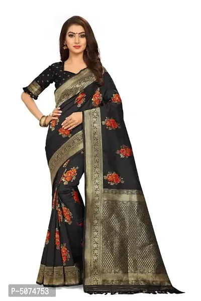 Latest Beautiful Silk Blend Saree with Blouse piece