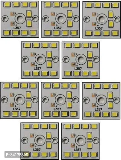 9W Watt MCPCB LED Bulb Raw Material White Color Light Electronic Hobby Kit Pack Of 10-thumb0