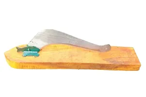 Raj Furniture Medium Size Traditional Wooden Base Vegetable Cutter / Vili / Pahsul / Polad / Boti / Aruvamanai (Size- Length- 30 cm, Width- 7.5 cm, Blade Length- 18 cm)-thumb2