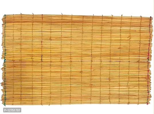 Raj Furniture Natural Handmade Kusha Grass Aasan Pooja Aasan Pooja Mat (Size- 18X24 inch)-thumb0