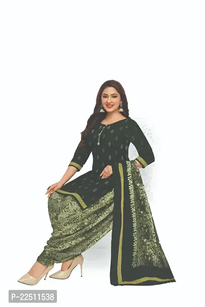 Stylish Fancy Designer Cotton Unstitched Dress Material Top With Bottom Wear And Dupatta Set For Women-thumb2