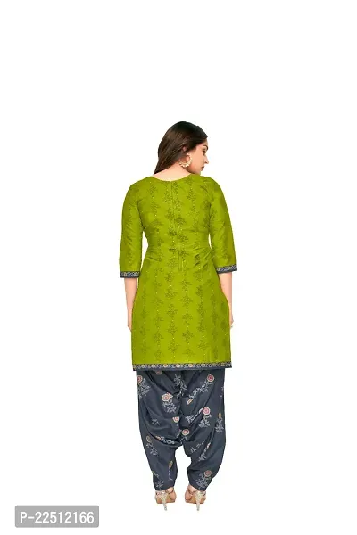 Stylish Fancy Designer Cotton Unstitched Dress Material Top With Bottom Wear And Dupatta Set For Women-thumb3