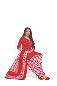 Stylish Fancy Designer Cotton Unstitched Dress Material Top With Bottom Wear And Dupatta Set For Women-thumb1