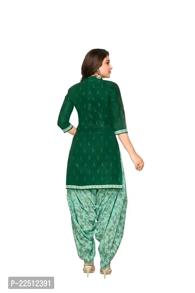 Stylish Fancy Designer Cotton Unstitched Dress Material Top With Bottom Wear And Dupatta Set For Women-thumb3