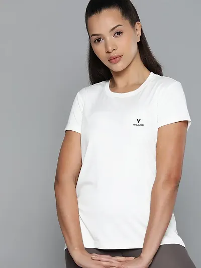 Ladies Solid Sports Shirt/Crop Top