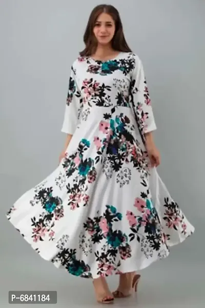 Alluring Rayon western Wear Dress For Womens
