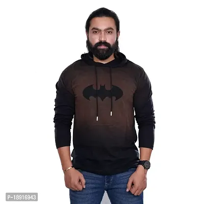 pariferry - Black Men's Cotton Blend Hooded Sweatshirt (XX-L, Batman-Black)