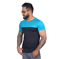 pariferry - Men's Cotton Half Sleeve Regular Fit T-Shirt (X-Large, Sky Black)-thumb2