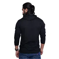 pariferry - Black Men's Cotton Blend Hooded Sweatshirt (L, Cross-Black)-thumb2