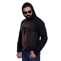 pariferry - Black Men's Cotton Blend Hooded Sweatshirt (XX-L, Spider-Black)-thumb1