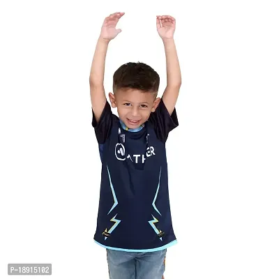 pariferry Sports Jersey Dhoni Half Sheeve T-Shirt for Kids-thumb0