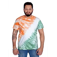 pariferry Indian Flag - Printed Round Neck Half Sleeves T-Shirt for Men (Medium, Tricolor-2)-thumb1