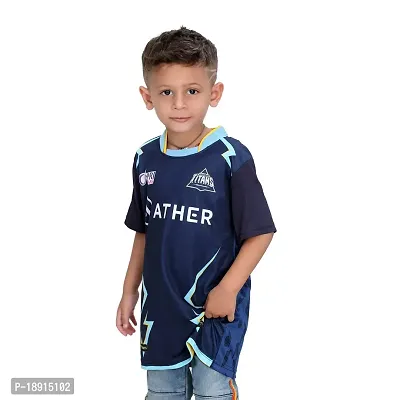 pariferry Sports Jersey Dhoni Half Sheeve T-Shirt for Kids-thumb3