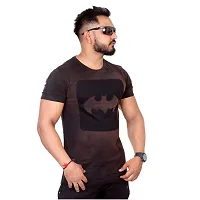 pariferry Men Tshirt Batman Print Black Tshirt-thumb1